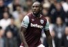FILE - West Ham's Michail Antonio runs into position during their English Premier League soccer match against Tottenham Hotspur, at the Tottenham Hotspur Stadium in London, Saturday, Oct 19, 2024. (AP Photo/Dave Shopland, file)