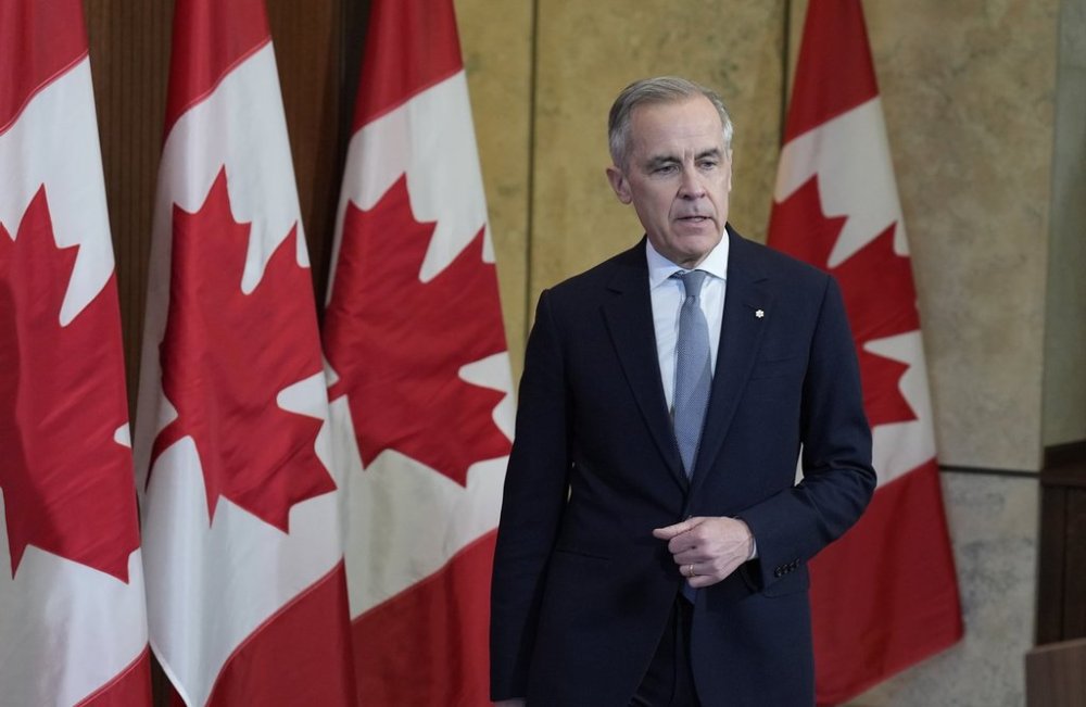 Prime Minister Mark Carney speaks with media on Parliament Hill following a meeting of the Cabinet Committee on Canada-U.S. Relations and National Security, in Ottawa, Thursday, March 27, 2025. THE CANADIAN PRESS/Adrian Wyld