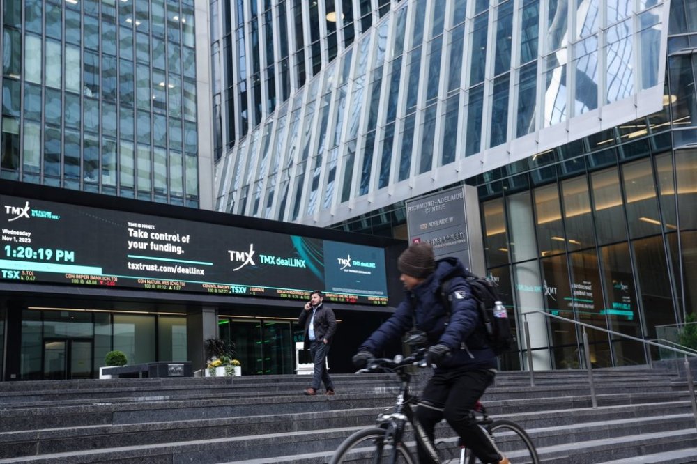 The exterior of the TMX is seen in Toronto, Wednesday, Nov. 1, 2023. THE CANADIAN PRESS/Chris Young
