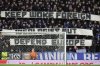FILE - Rangers fans hold up a sign in the stands during their Europa League soccer match against Fenerbahce, at Ibrox stadium in Glasgow, Scotland, Thursday, March 13, 2025. (Steve Welsh/PA via AP, file)