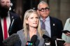 MIKAELA MACKENZIE / FREE PRESS
PC MLA Lauren Stone responds to the budget at the Manitoba Legislative Building on Thursday, March 20, 2025.
For budget stories.
Winnipeg Free Press 2025