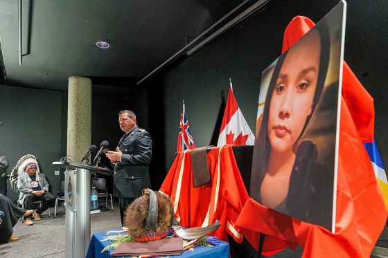 Winnipeg Police Chief Gene Bowers identified the first victim of a Winnipeg serial killer, previously known as Mashkode Bizhiki’ikwe, or Buffalo Woman, as Ashlee Christine Shingoose. (Mike Deal / Free Press)