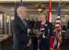 U.S. Sen. Peter Welch, a Democrat from Vermont, left, and Marie-Claude Bibeau, a Canadian member of parliament representing Compton-Stanstead, talk at a roundtable event about the Trump administration's tariffs with U.S. and Canadian business owners, Tuesday, March 18, 2025 in Newport, Vt. (AP Photo/Amanda Swinhart)