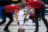 Canada skip Rachel Homan directs her sweepers in the final against Manitoba during the Scotties Tournament of Hearts in Thunder Bay, Ont., Sunday, Feb. 23, 2025. THE CANADIAN PRESS/David Jackson