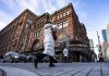 People walk past the Hudson's Bay department store in downtown Montreal on Monday, March 17, 2025. THE CANADIAN PRESS/Christinne Muschi