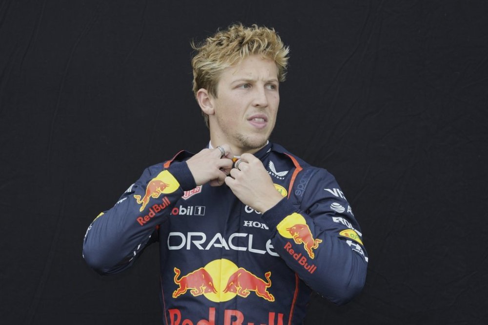 FILE - Red Bull driver Liam Lawson of New Zealand during the drivers portrait photo session ahead of the Australian Formula One Grand Prix at Albert Park, in Melbourne, Australia, Thursday, March 13, 2025. (AP Photo/Asanka Brendon Ratnayake, File)