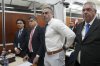 Neurologist Leopoldo Luque, who served as Diego Maradona's doctor, stands in court on the first day of a trial for alleged homicide by negligence against the medical team who treated the late soccer star in San Isidro on the outskirts of Buenos Aires, Argentina, Tuesday, March 11, 2025. (AP Photo/Natacha Pisarenko)
