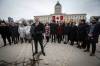 JOHN WOODS / FREE PRESS Manitoba Premier Wab Kinew speaks to media about their response to the US government tariffs outside the Manitoba Legislature Tuesday, March 4, 2025. Reporter: ?