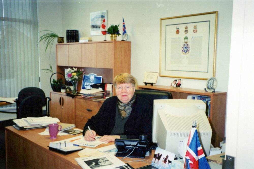 SUPPLIED
In 2001, Helga Malis worked in the Icelandic National League of North America’s (INLNA) Gimli Office.