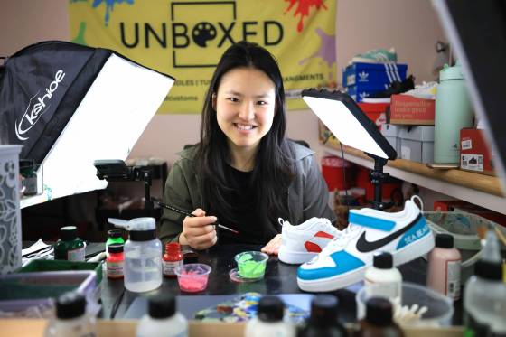 Yashan Wu has launched Happy Feet in collaboration with the Dream Factory, a Manitoba charity dedicated to fulfilling dreams for kids who are battling life-threatening illnesses. (Ruth Bonneville / Free Press)