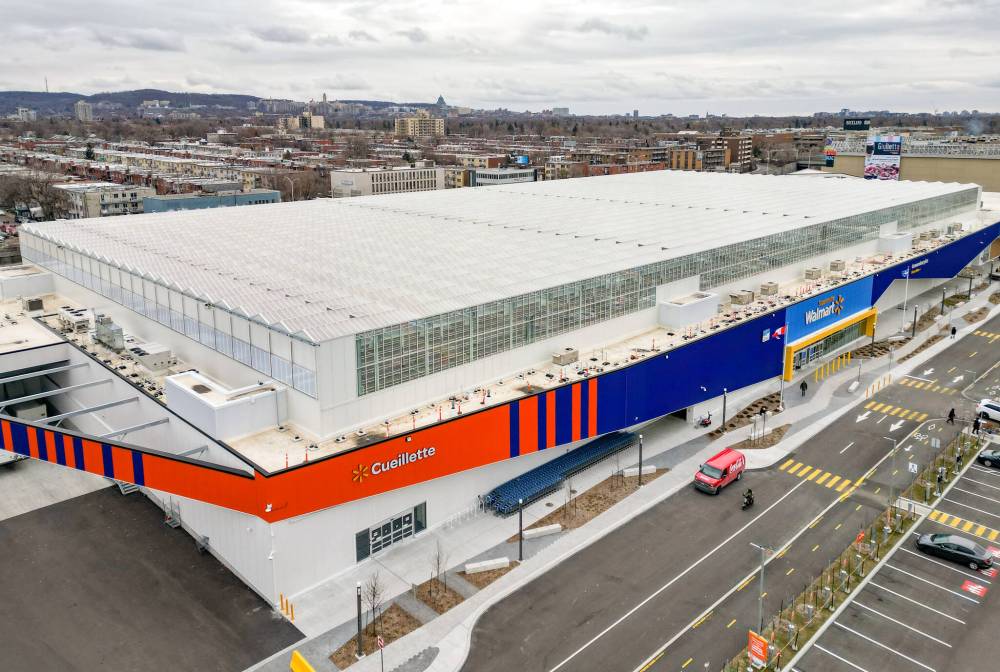 Submitted
A Lufa Farms rooftop greenhouse above a Montreal Walmart.