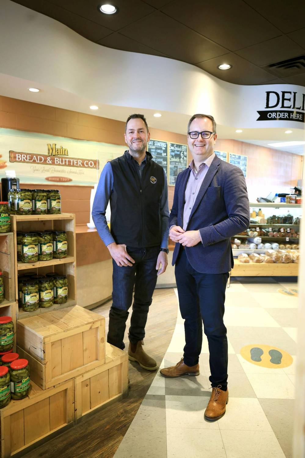 Randy Reimer (left) and Chris Goertzen’s business has found success with a hyper-local focus. (Ruth Bonneville / Free Press)