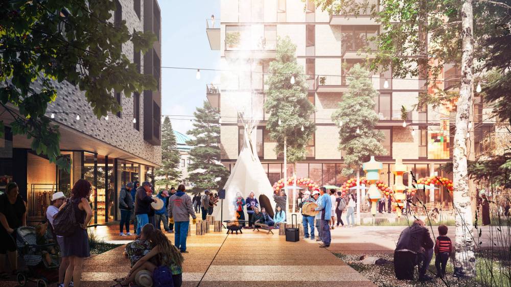 SUPPLIED RENDERING
Delays have pushed the projected move-in date to 2027 for residential occupants in the Railside development.