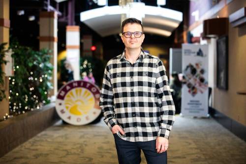 MIKAELA MACKENZIE / FREE PRESS
                                Peter Fehr, who runs a business called Gourmet Inspirations, was one of the attendees Thursday at Cultivate, Food & Beverage Manitoba&rsquo;s annual conference and trade show in Winnipeg.