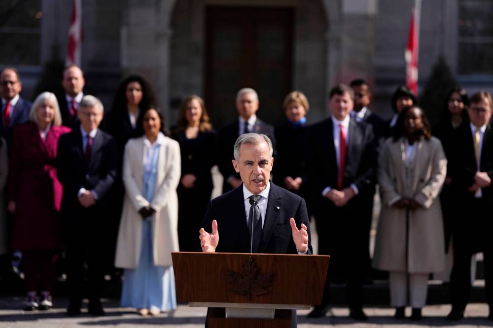 JUSTIN TANG / THE CANADIAN PRESS
The new Liberal leader, Mark Carney, was sworn in as Canada’s 24th prime minister Friday.
