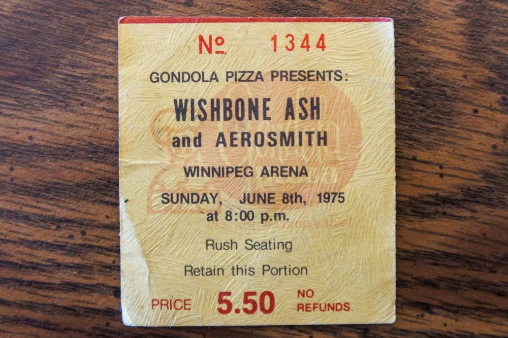 MIKE DEAL / FREE PRESS
Bedernjak can’t fathom the notion of possessing a ticket or stub from a show he didn’t experience in the flesh.