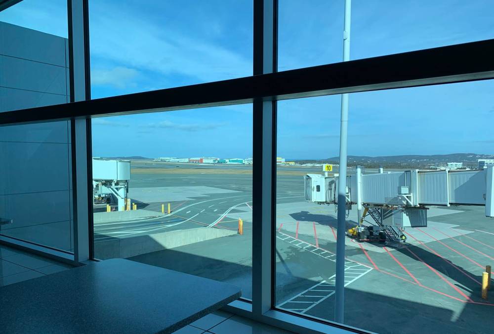 Pam Frampton photo
A beautiful start to the day at St. John’s International Airport until things went south — er, north.