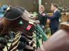 MIKE APORIUS / FREE PRESS
                                Manitoba Finance Minister Adrien Sala continues the tradition of new shoes for budget day, touring Canada West Boots with company president Graham Moorby Wednesday.