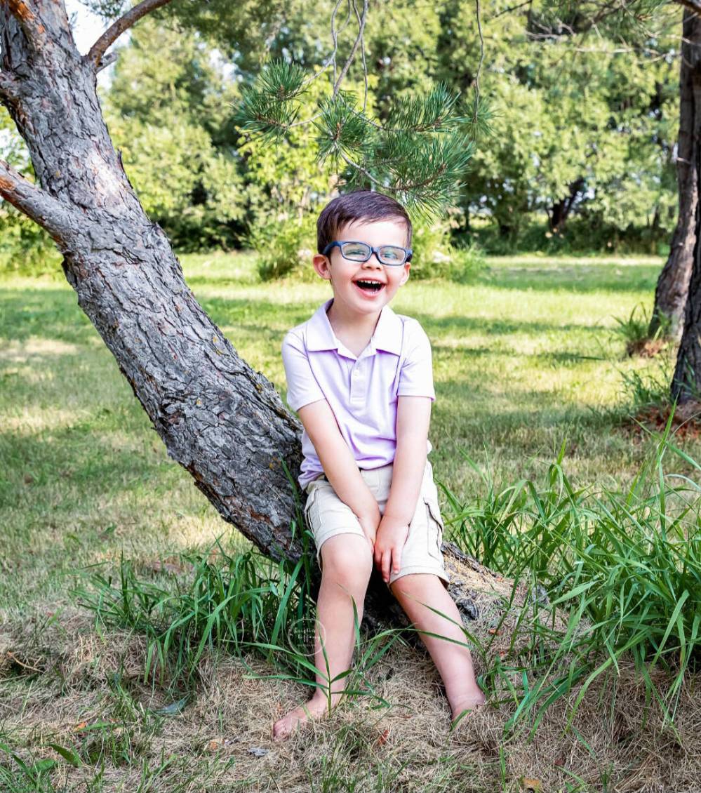 Oaklin Piec is one of the youngest cases of ADNIV in the world. His parents are helping him to see the world before he goes blind. (Kristen Tiffany photo)