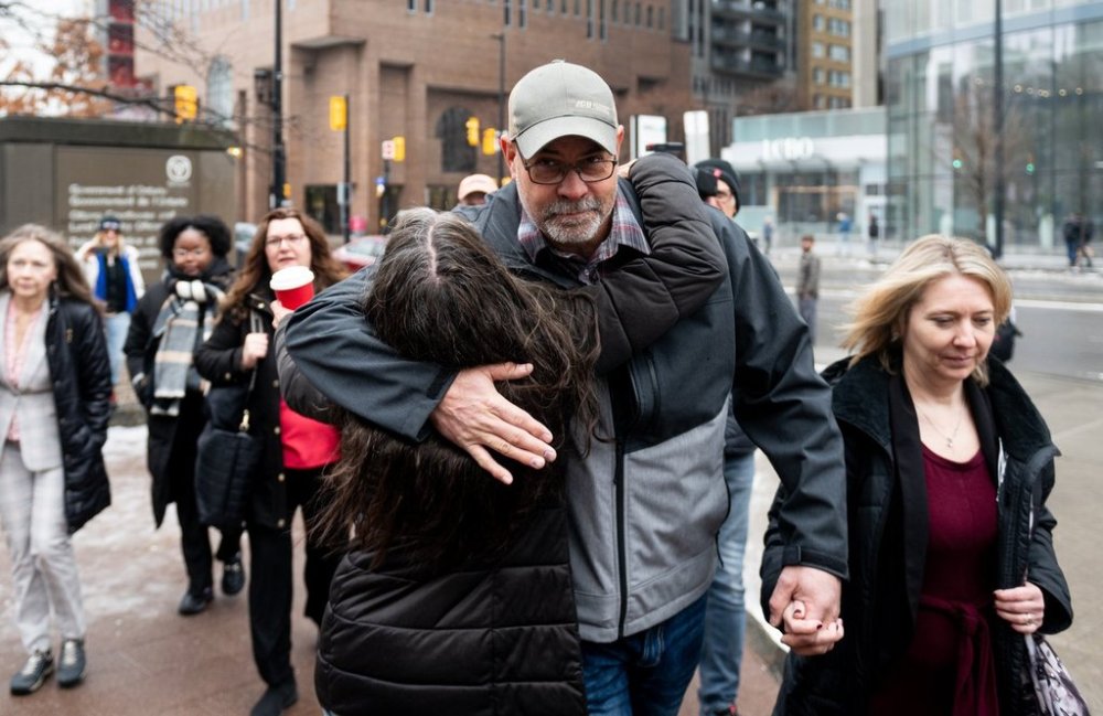 Chris Barber, one of the organizers of the 2022 convoy protest in Ottawa, arrives to the courthouse to have a verdict delivered in Ottawa on Thursday, April 3, 2025. THE CANADIAN PRESS/Spencer Colby