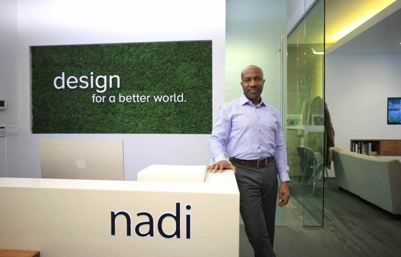 Ruth Bonneville / Free Press
Nadi Group founding principal and CEO Emeka Nnadi in the firm’s Winnipeg offices.