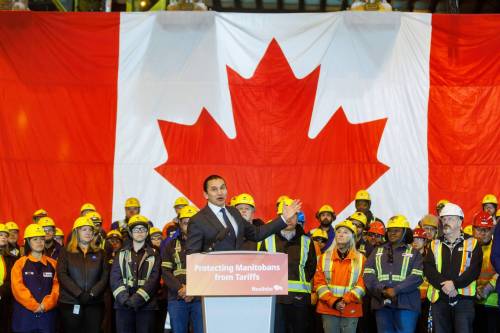 MIKE DEAL / FREE PRESS
                                &ldquo;I am not going to let (U.S. President) Donald Trump take manufacturing jobs away from Manitoba,&rdquo; Premier Wab Kinew said Thursday.