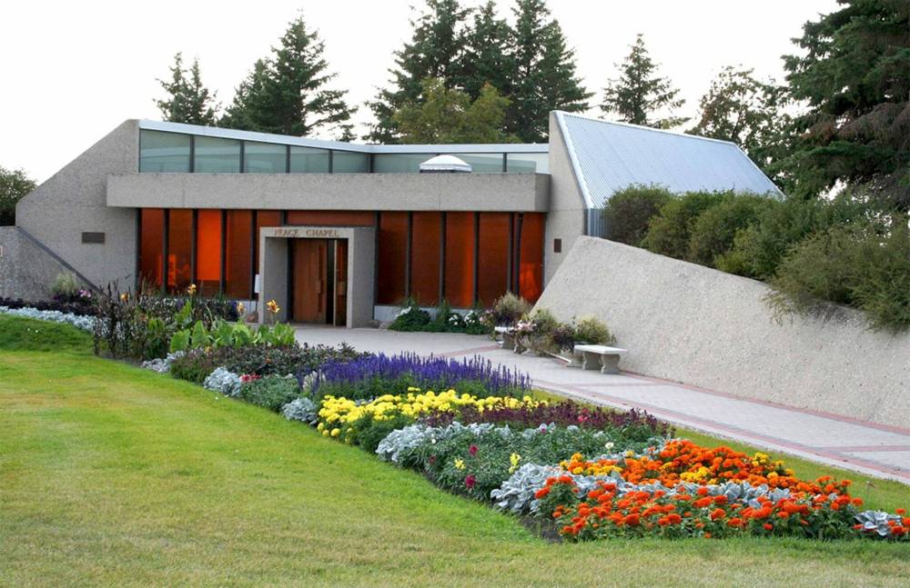 SUPPLIED
                                The Peace Chapel at the International Peace Garden bordering Manitoba and North Dakota