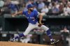 Toronto Blue Jays relief pitcher Dillon Tate throws to the Texas Rangers in the sixth inning of a baseball game in Arlington, Texas, Thursday, Sept. 19, 2024. (AP Photo/Tony Gutierrez)