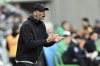 Leipzig coach Marco Rose gives instructions on the touchline during the Bundesliga soccer match between Borussia Mönchengladbach and RB Leipzig, at the Borussia-Park stadium in Mönchengladbach, Germany, Saturday Match 29, 2025. (Federico Gambarini/dpa via AP)