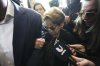 Ana Maradona, a sister of late soccer star Diego Maradona, arrives at court to testify in a trial of the medical team that treated her brother who are facing charges of homicide by negligence, in San Isidro, on the outskirts of Buenos Aires, Argentina, Thursday, April 3, 2025. (AP Photo/Rodrigo Abd)