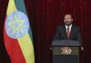 FILE - Ethiopian Prime Minister Abiy Ahmed speaks during an exchange of notes after his meeting with Malaysia's Prime Minister Anwar Ibrahim in Putrajaya, Malaysia, Oct. 26, 2024. (Hasnoor Hussain/Pool Photo via AP, File)