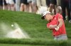 Collin Morikawa hits out of a bunker onto the 14th green during the third round of the Arnold Palmer Invitational at Bay Hill golf tournament, Saturday, March 8, 2025, in Orlando, Fla. (AP Photo/Phelan M. Ebenhack)