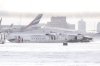 A Delta Air Lines plane lies upside down at Toronto Pearson Airport on Tuesday, Feb. 18, 2025. THE CANADIAN PRESS/Chris Young