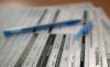 Tax forms are shown in Toronto on Thursday, April 5, 2018. THE CANADIAN PRESS/Doug Ives