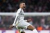 Real Madrid's Kylian Mbappe celebrates after a penalty shootout at the end of the Champions League round of 16, second leg, soccer match between Atletico Madrid and Real Madrid at the Metropolitano stadium in Madrid, Spain, Wednesday, March 12, 2025. (AP Photo/Manu Fernandez)