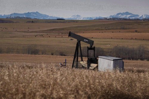 A decommissioned pumpjack is shown at a well head on an oil and gas installation near Cremona, Alta., Saturday, Oct. 29, 2016. THE CANADIAN PRESS/Jeff McIntosh