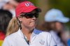FILE - United States Vice Captain Angela Stanford looks on during the Solheim Cup golf tournament at the Robert Trent Jones Golf Club, Saturday, Sept. 14, 2024, in Gainesville, VA.Team USA won 15.5-12.5. (AP Photo/Chris Szagola, File)