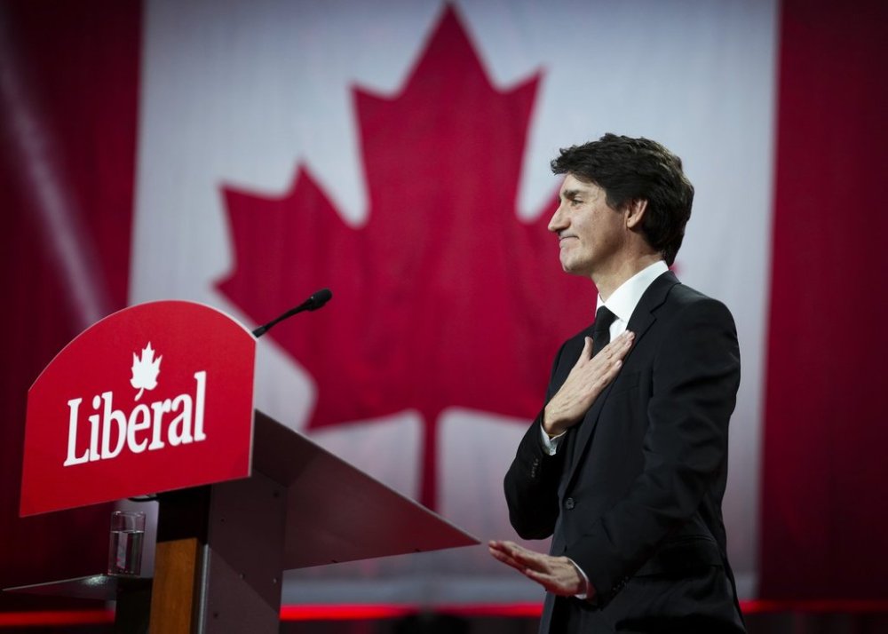 Prime Minister Justin Trudeau finishes his speech at the Liberal leadership convention in Ottawa on Sunday, March 9, 2025. In a farewell video posted to X Thursday morning, Trudeau says he's proud to have served a country full of people who stand up for what's right, rise to every occasion and