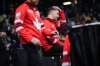 Canada skip Brad Gushue reacts after losing to Alberta-Jacobs during the semifinal at the Montana's Brier in Kelowna, B.C., on Sunday, March 9, 2025. THE CANADIAN PRESS/Darryl Dyck