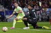 Barcelona's Ferran Torres scores by Atletico Madrid's goalkeeper Juan Musso during the Spanish Copa del Rey semifinal second leg soccer match between Atletico Madrid and Barcelonaat the in Madrid, Spain, Wednesday, April 2, 2025. (AP Photo/Manu Fernandez)