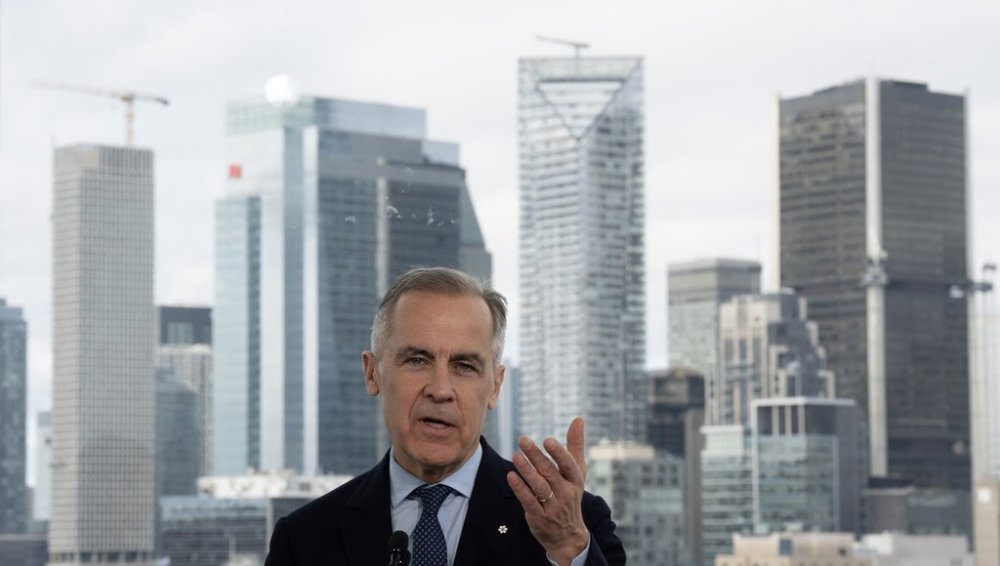 Liberal leader Mark Carney speaks during a campaign stop, Friday, April 4, 2025 in Montreal. THE CANADIAN PRESS/Adrian Wyld