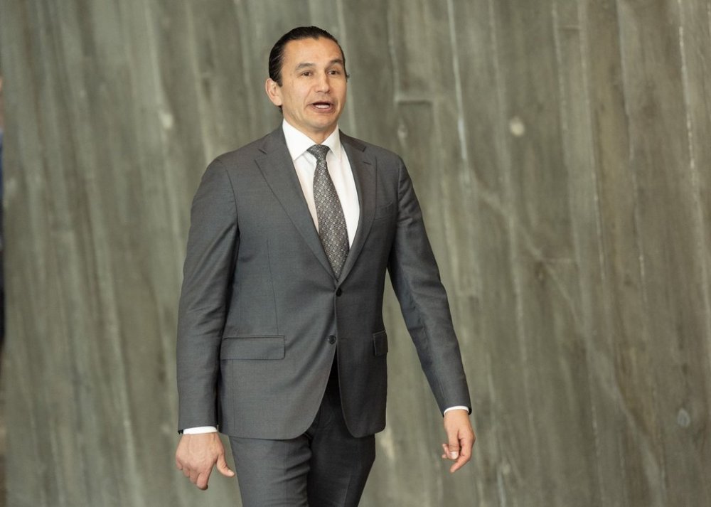Manitoba Premier Wab Kinew arrives at the First Ministers' meeting on Friday, Mar 21, 2025, in Ottawa. Kinew says his government is looking at ways to potentially recruit scientists and researchers from the United States. THE CANADIAN PRESS/Adrian Wyld