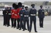 Soldiers await the arrival of then-Prime Minister Justin Trudeau ahead of the G7 meeting at Cornwall airport in Newquay, Cornwall, England, Thursday, June 10, 2021. THE CANADIAN PRESS/AP-Alberto Pezzali, Pool