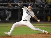Tampa Bay Rays pitcher Mason Montgomery throws during the ninth inning of a baseball game against the Pittsburgh Pirates, Tuesday, April 1, 2025, in Tampa, Fla. (AP Photo/Jason Behnken)