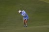 Madelene Sagstrom, of Sweden, hits from the 18th fairway during the first round of the Ford Championship LPGA golf event, Thursday, March 27, 2025, in Phoenix. (AP Photo/Matt York)