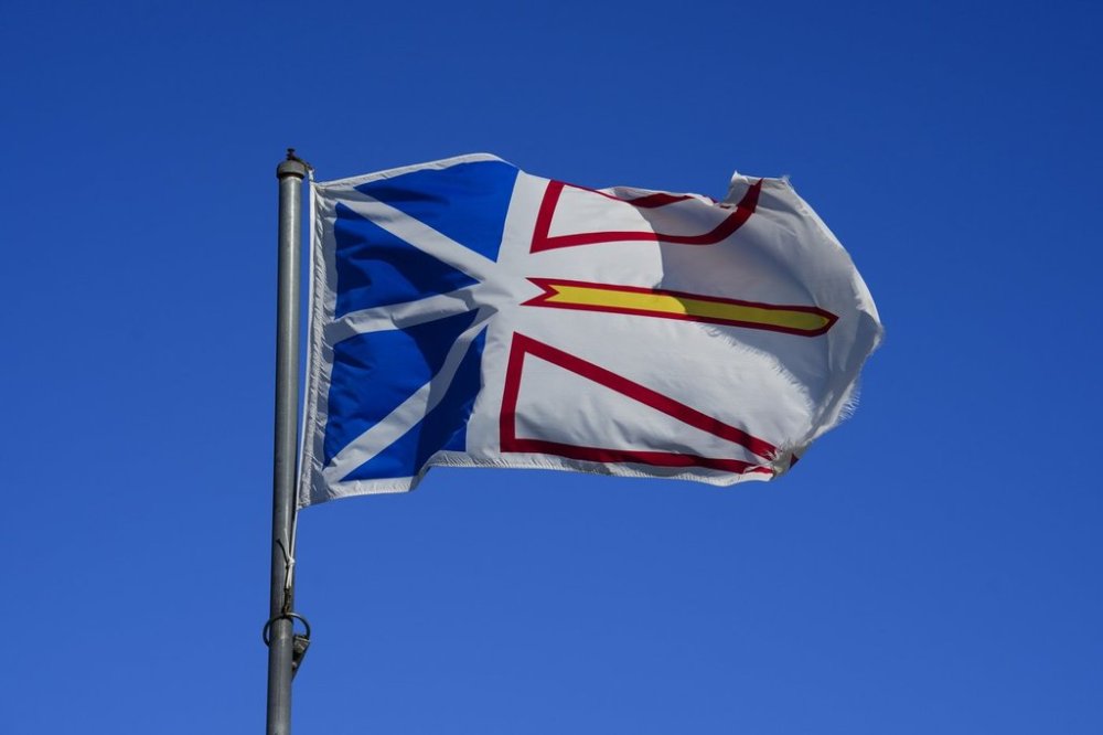 A Newfoundland flag flies in Rocky Harbour, N.L., on Sept. 4, 2024. Education officials in Newfoundland and Labrador recently ordered the destruction of thousands of textbooks because they contained inaccurate information about the province's Indigenous population. THE CANADIAN PRESS/Sean Kilpatrick
