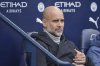 Manchester City's head coach Pep Guardiola sits on the bench ahead the English Premier League soccer match between Manchester City and Brighton and Hove Albion at Etihad stadium in Manchester, England, Saturday, March 15, 2025. (AP Photo/Ian Hodgson)