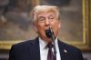 President Donald Trump delivers remarks in the Roosevelt Room at the White House in Washington, Monday, March 24, 2025. (Pool via AP)