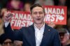 Conservative Leader Pierre Poilievre cheers to end his campaign rally in Surrey B.C., on Thursday, March 27, 2025. THE CANADIAN PRESS/Ethan Cairns