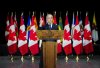 Prime Minister Mark Carney holds a press conference following the First Ministers meeting at the National War Museum on Friday, March 21, 2025. THE CANADIAN PRESS/Sean Kilpatrick